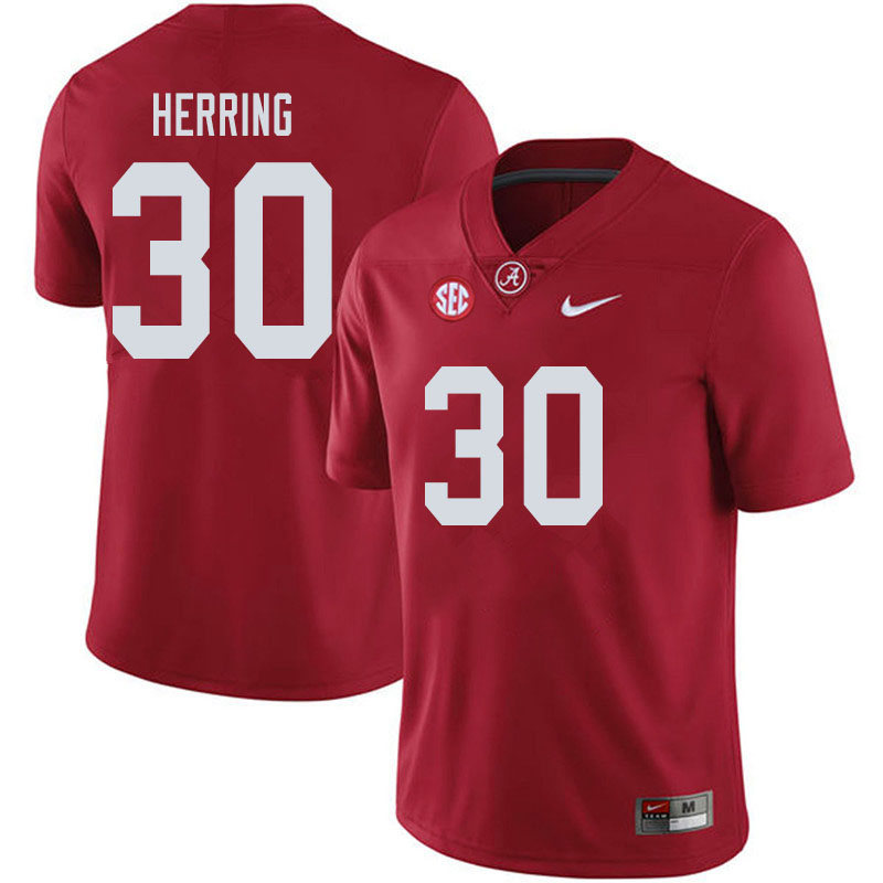 Men #30 Chris Herring Alabama Crimson Tide College Football Jerseys Sale-Crimson